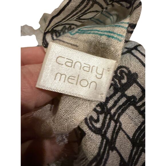 Canary Melon Cashmere Stole Scarf 76x28" - Picture 3 of 6